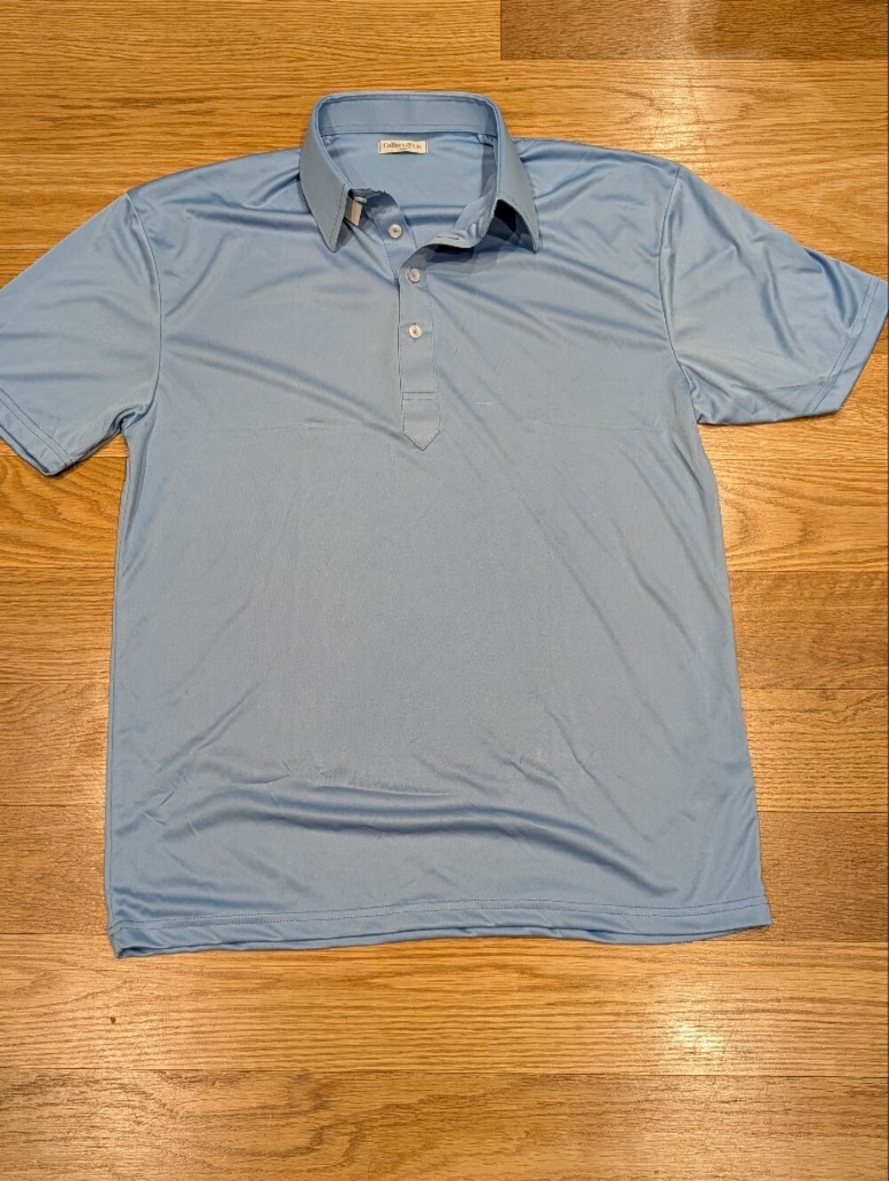 Collars & Co Light Blue Performance Dress Collar Polo Large NWOT